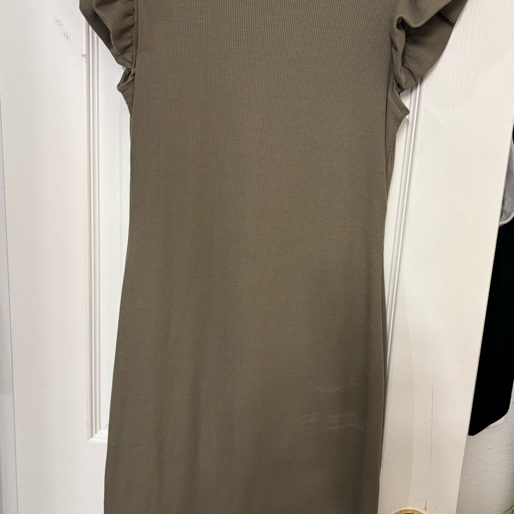 Elegant Olive Green Dress